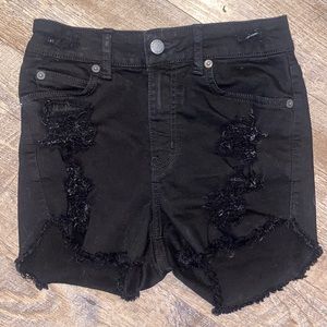 Carmar Black Mini Denim Shorts